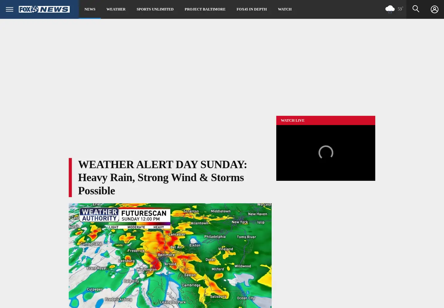 Screenshot of foxbaltimore.com