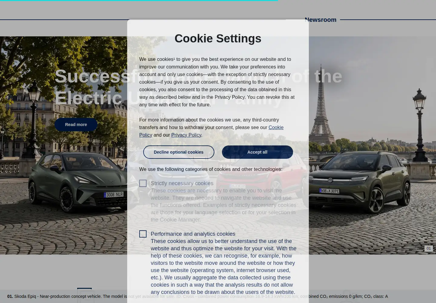 Screenshot of volkswagen-newsroom.com