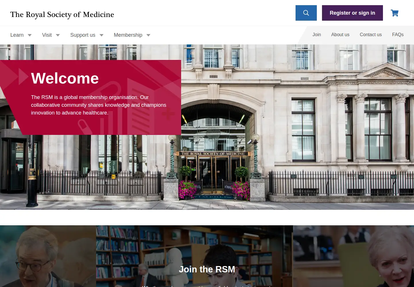 Screenshot of rsm.ac.uk