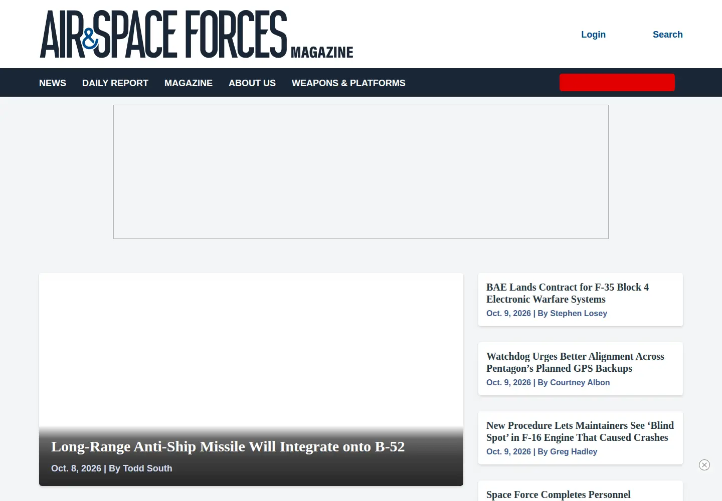 Screenshot of airforcemag.com