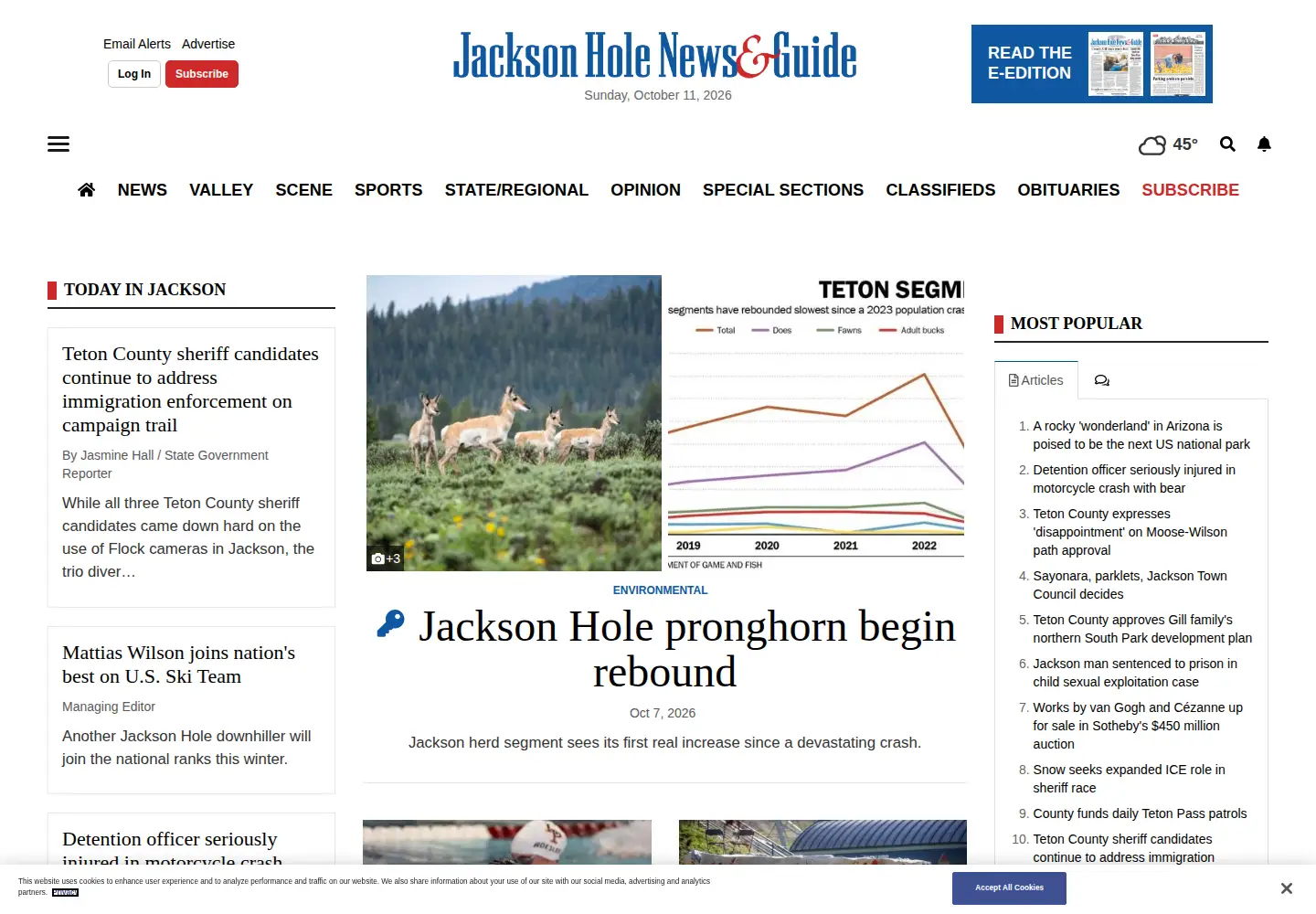 Screenshot of jhnewsandguide.com