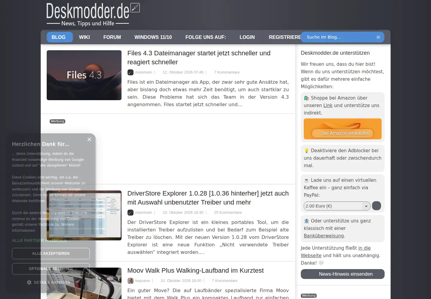 Screenshot of deskmodder.de