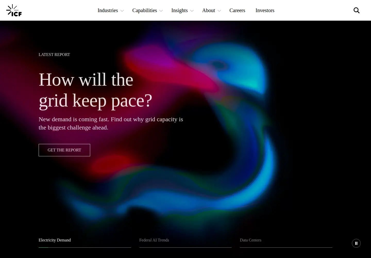 Screenshot of icf.com