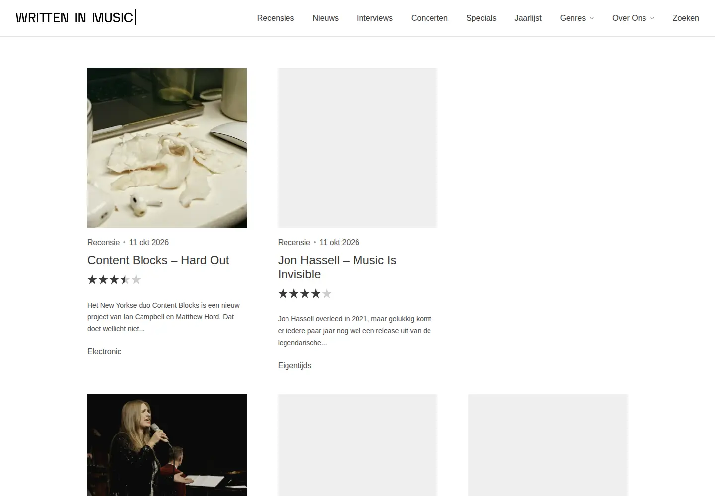 Screenshot of writteninmusic.com