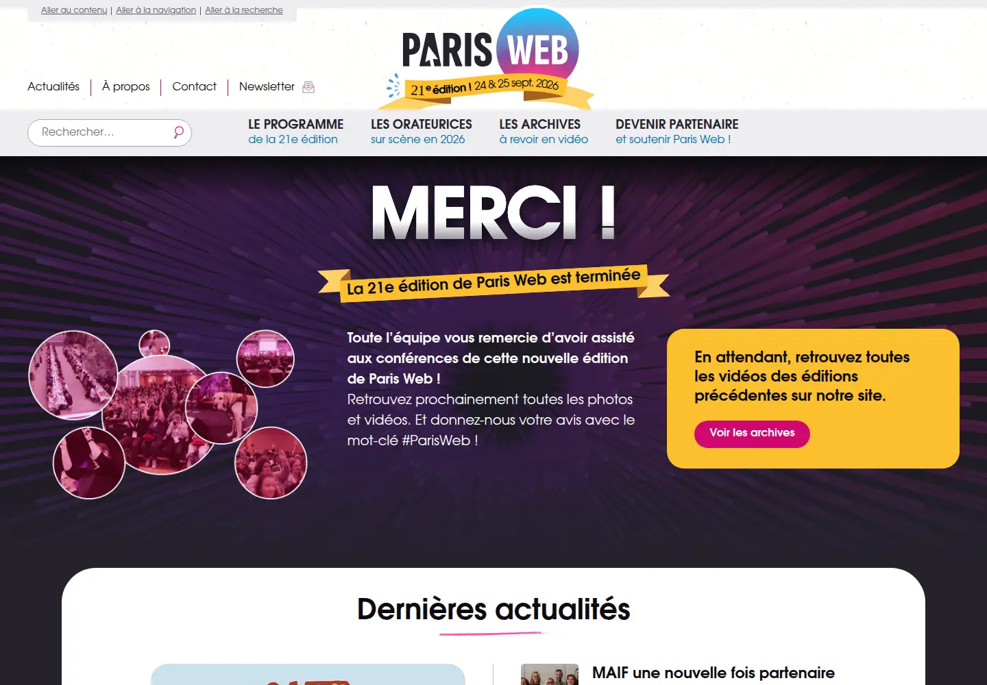 Screenshot of paris-web.fr