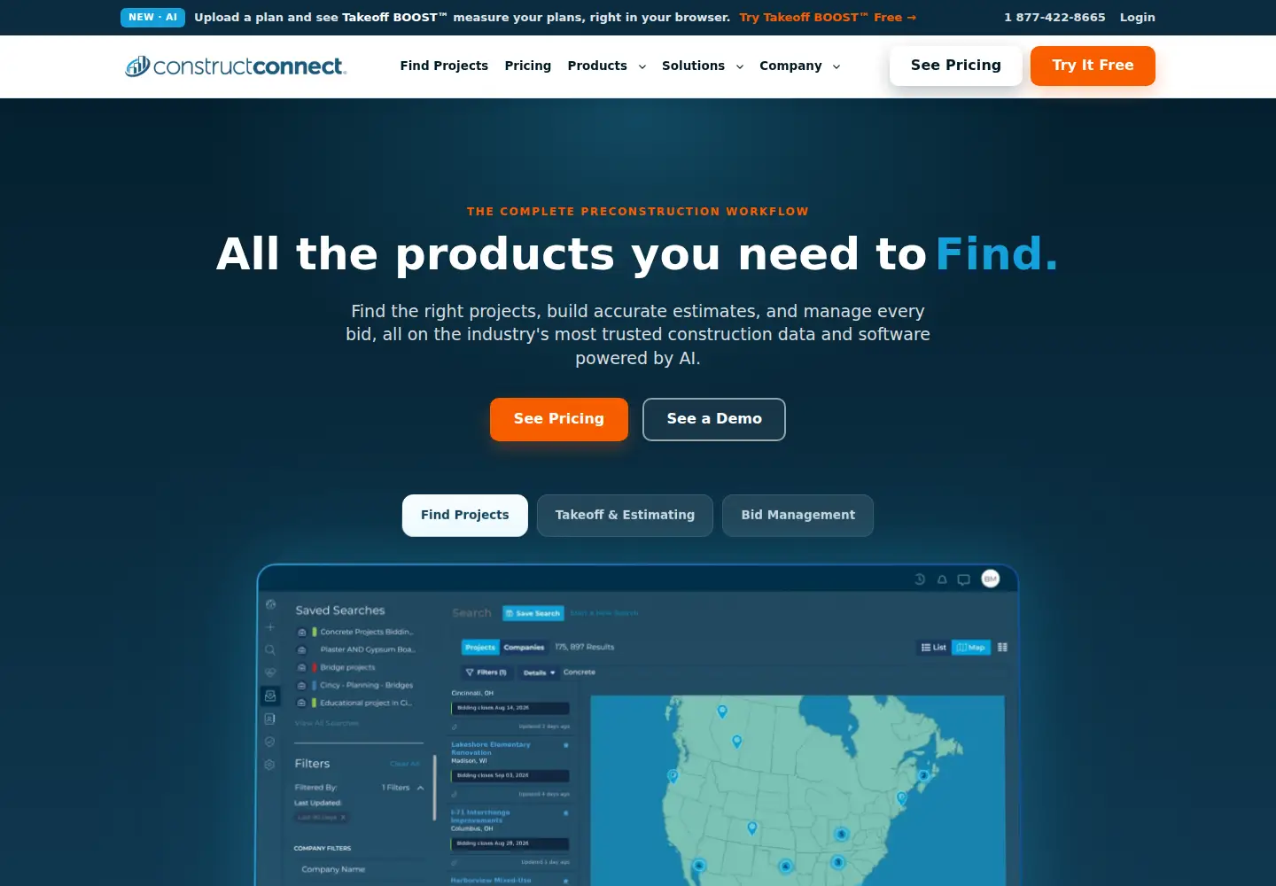 Screenshot of constructconnect.com