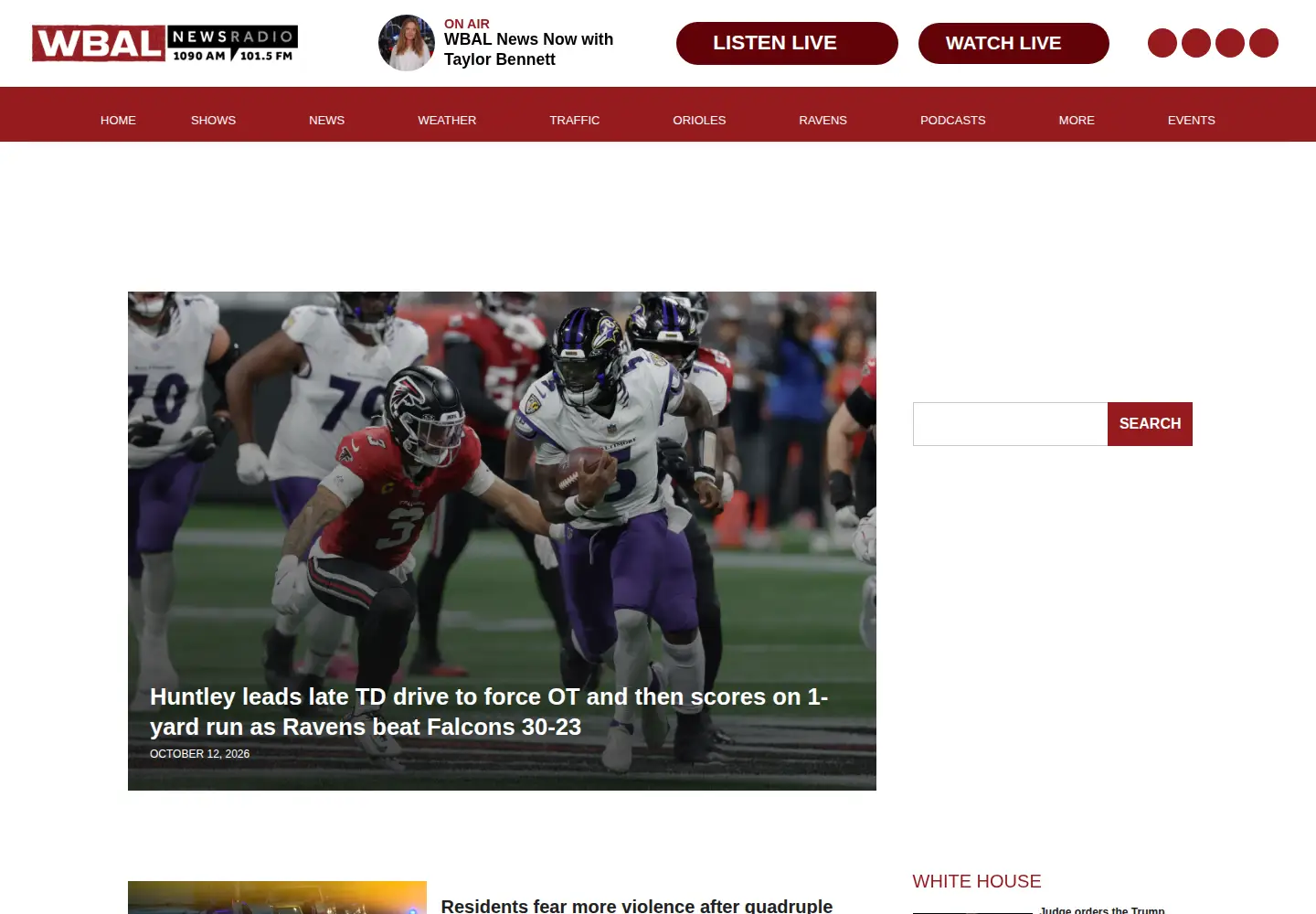 Screenshot of wbal.com