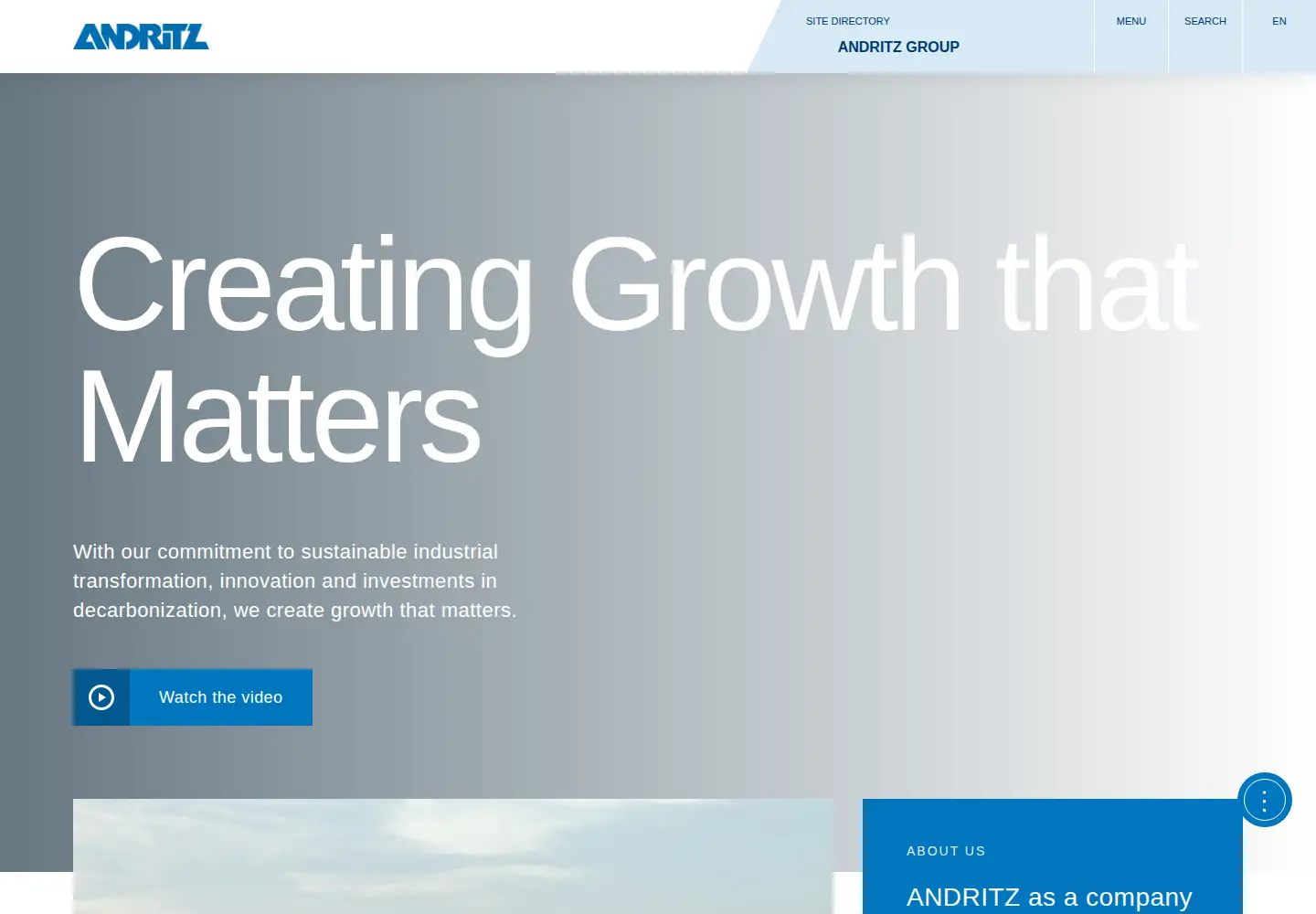 Screenshot of andritz.com