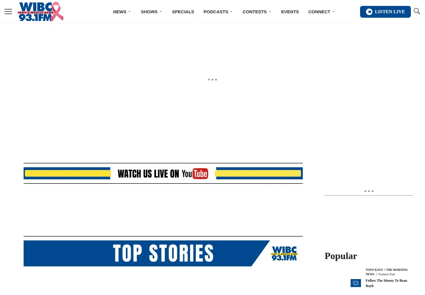 Captured homepage of wibc.com in the current scan