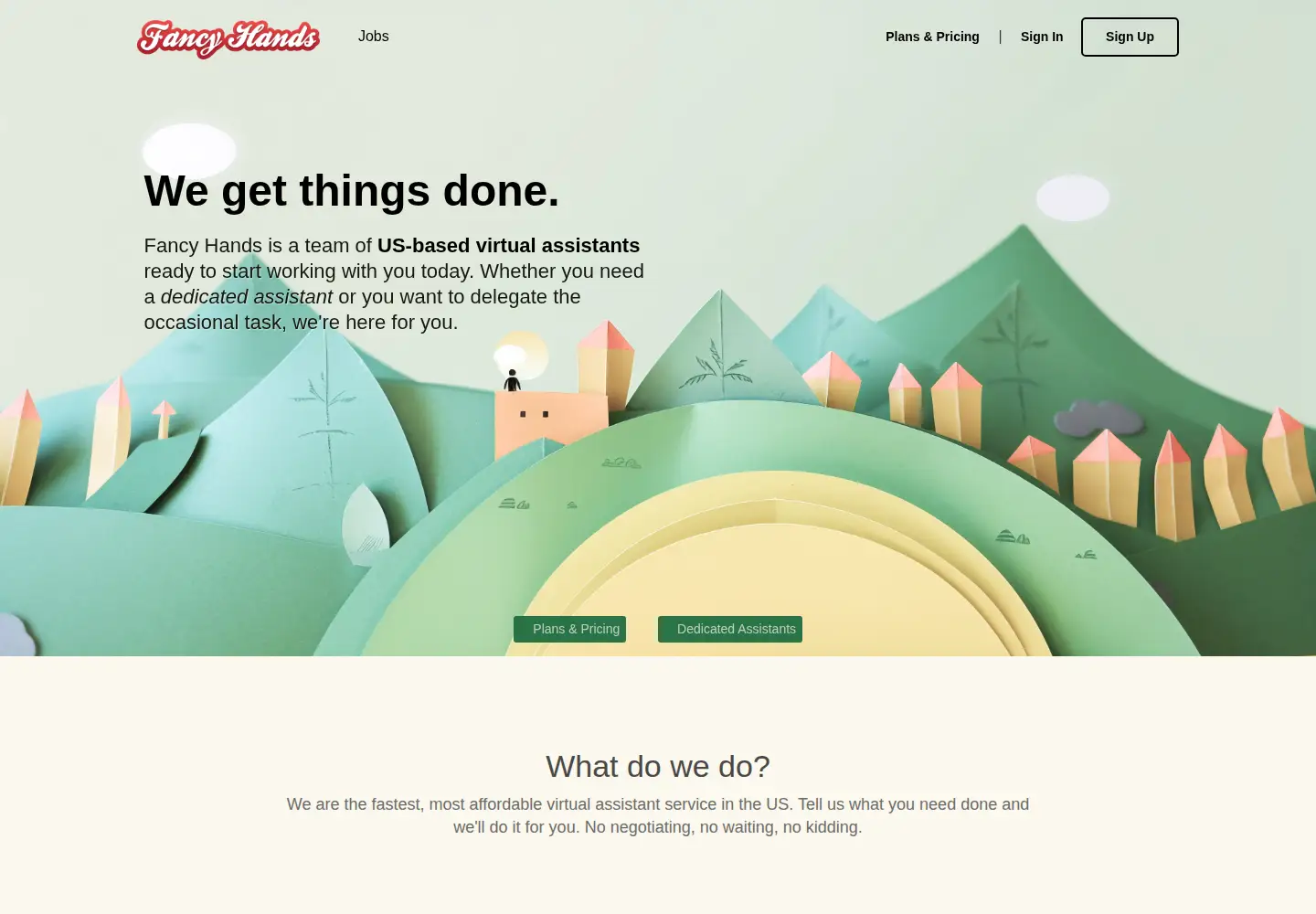 Screenshot of fancyhands.com