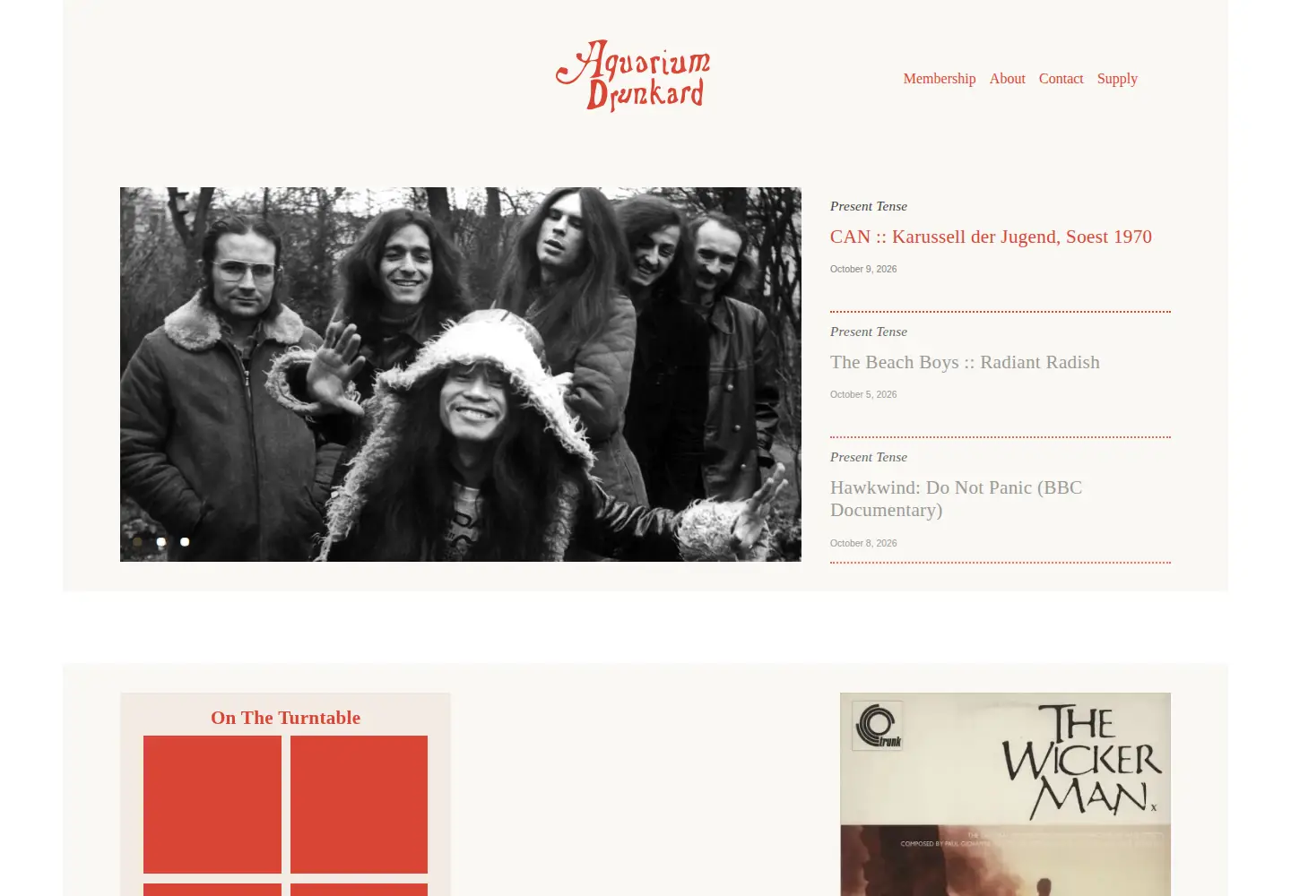 Screenshot of aquariumdrunkard.com