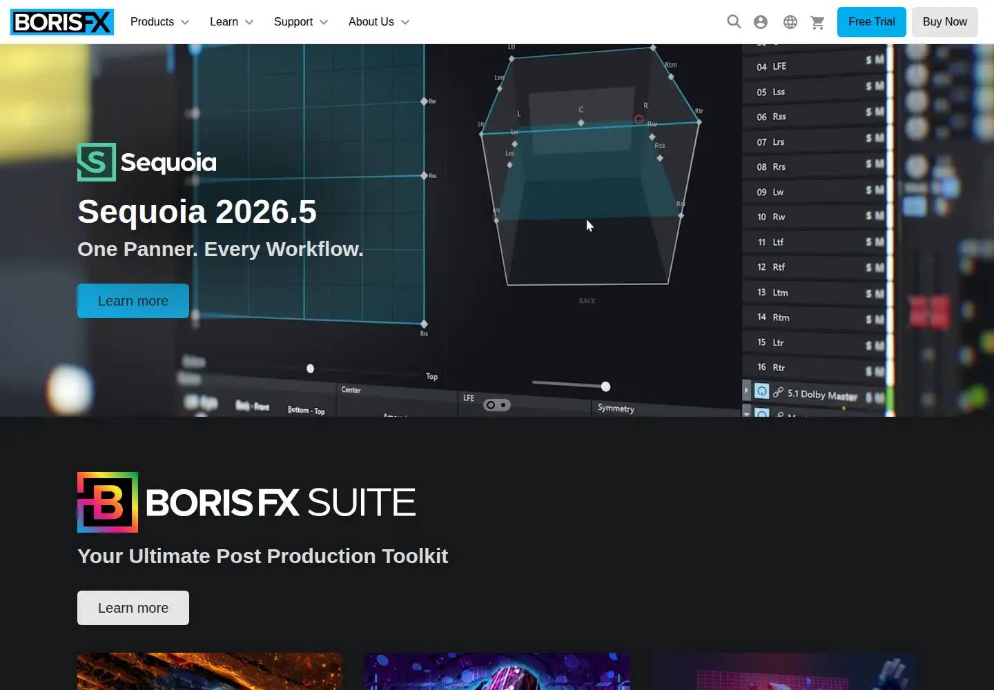 Captured homepage of borisfx.com in the current scan