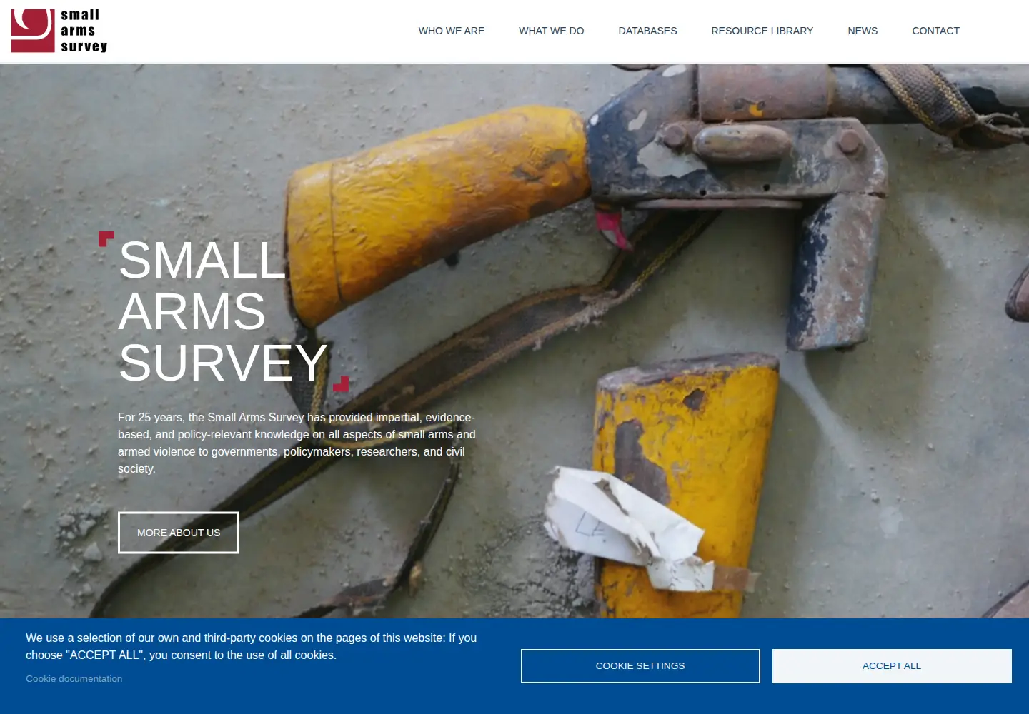 Screenshot of smallarmssurvey.org