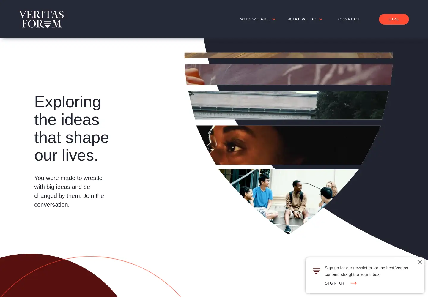 Screenshot of veritas.org