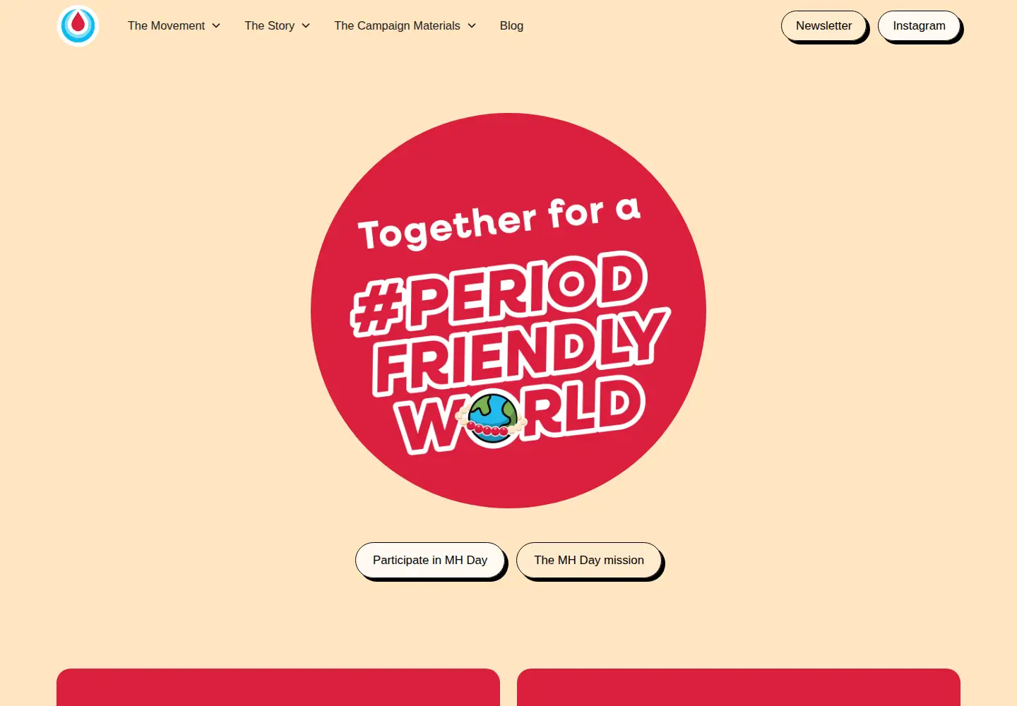 Screenshot of menstrualhygieneday.org