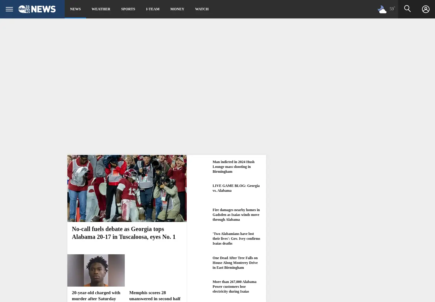 Screenshot of abc3340.com