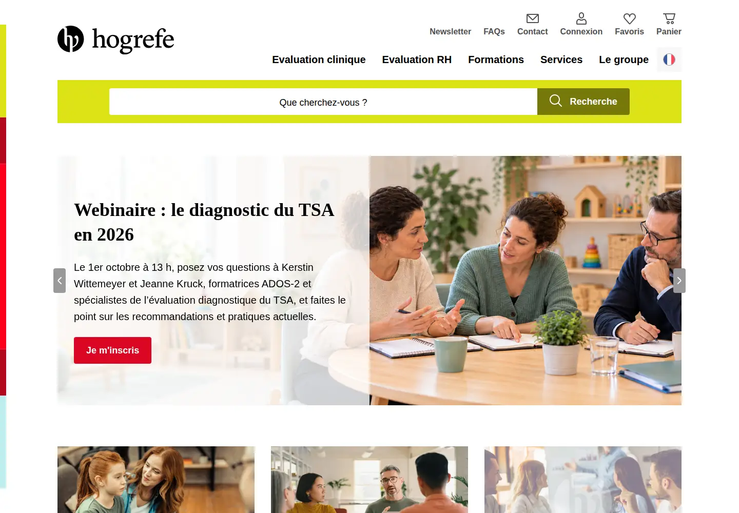 Captured homepage of hogrefe.com in the current scan