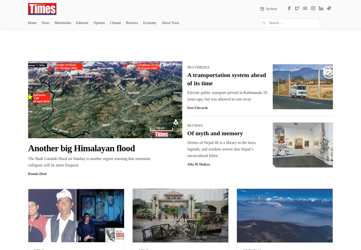Screenshot of nepalitimes.com