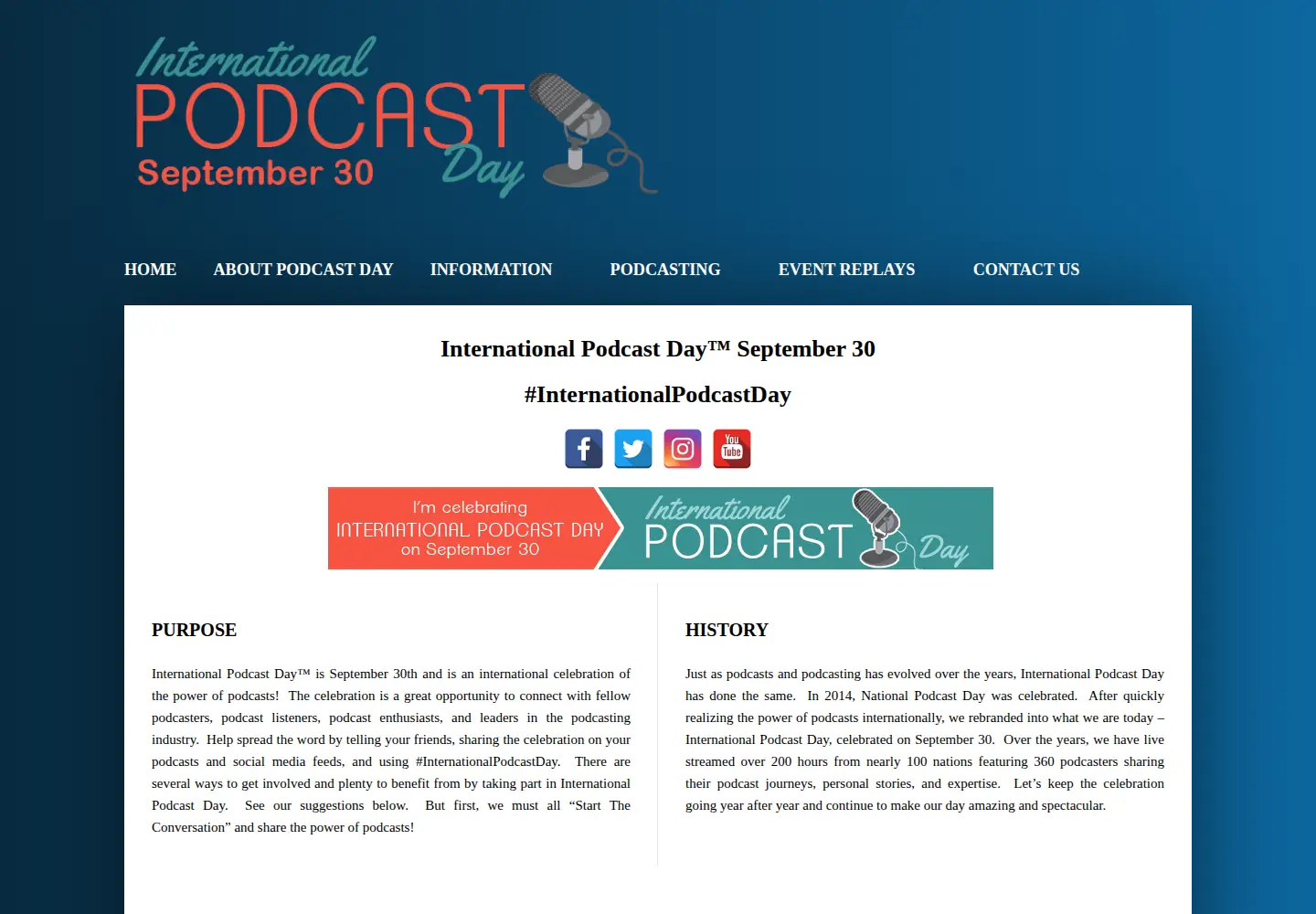 Screenshot of internationalpodcastday.com