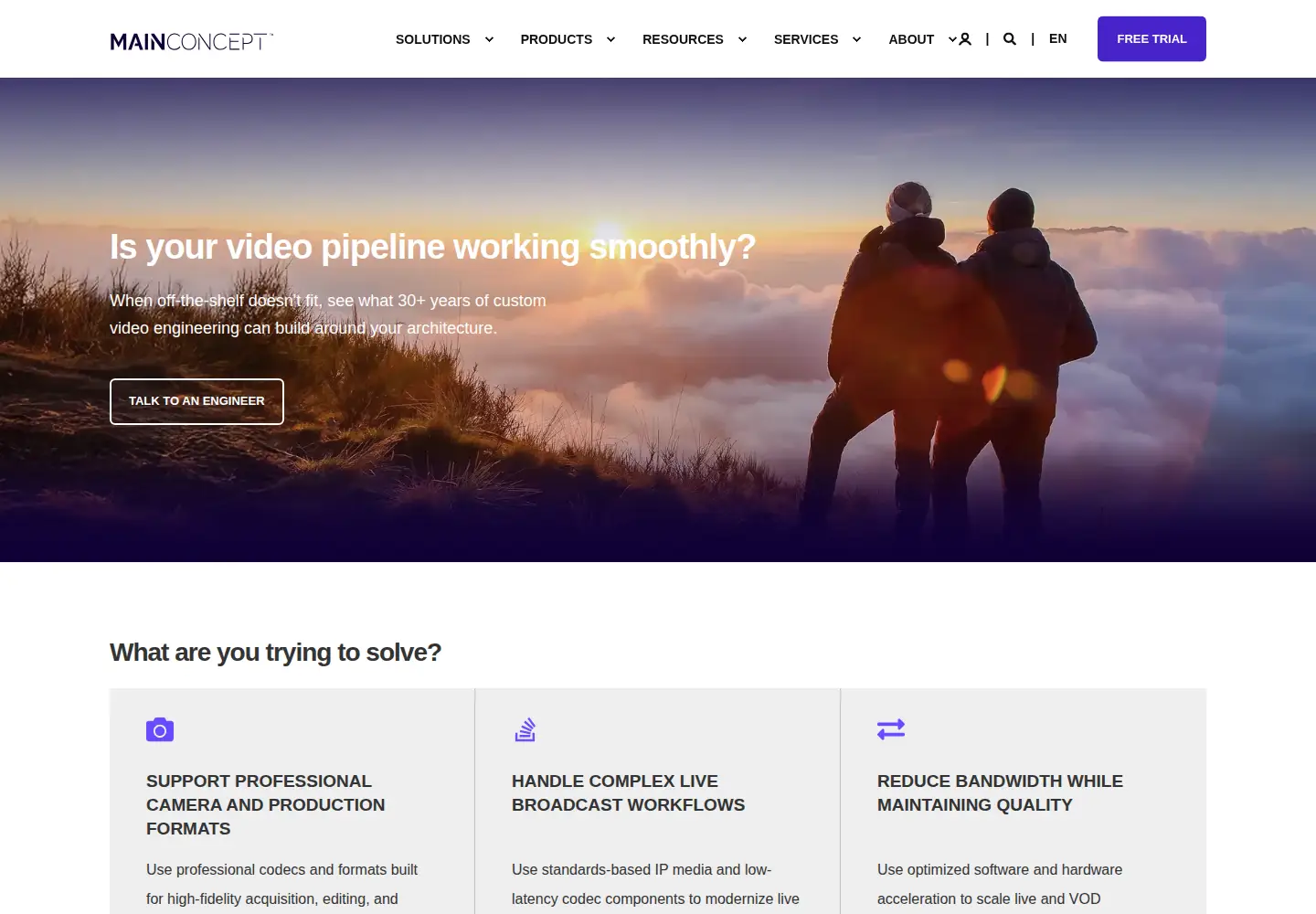 Screenshot of mainconcept.com