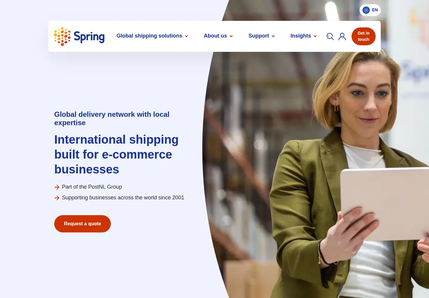 Captured homepage of spring-gds.com in the current scan