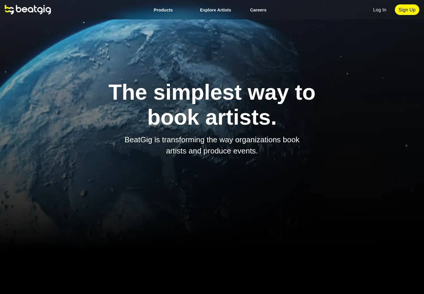 Screenshot of beatgig.com