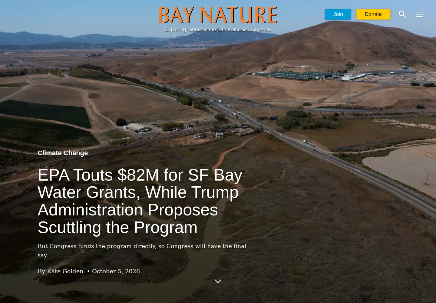 Screenshot of baynature.org
