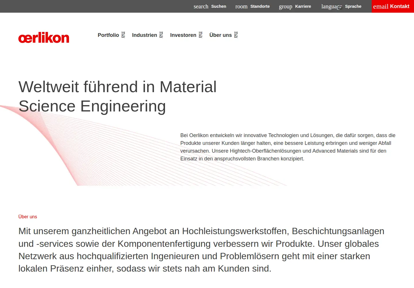 Screenshot of oerlikon.com
