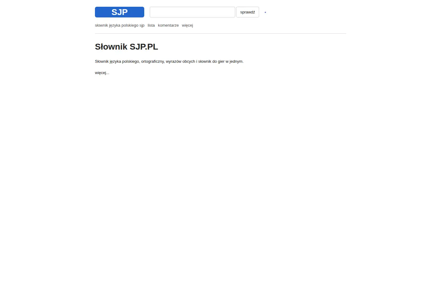 Screenshot of sjp.pl