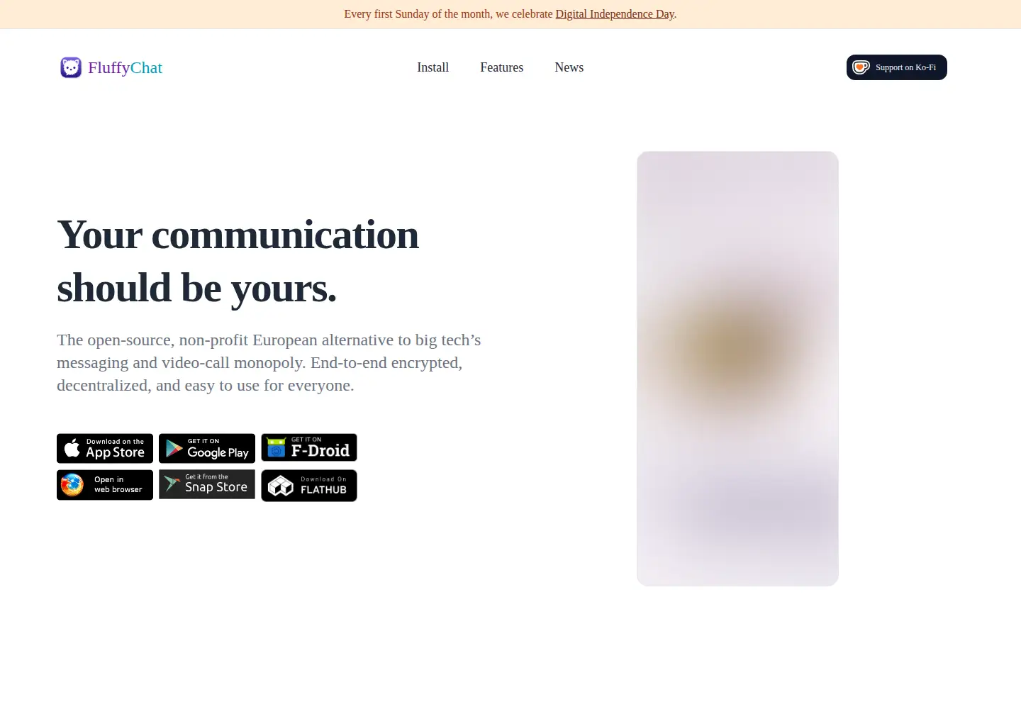 Screenshot of fluffychat.im