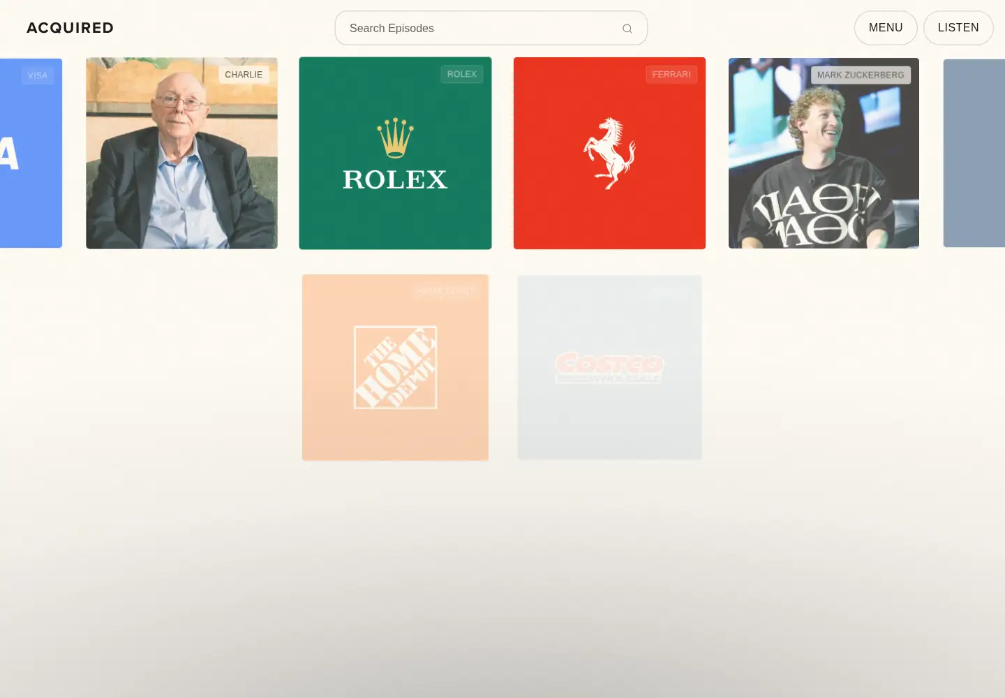 Screenshot of acquired.fm
