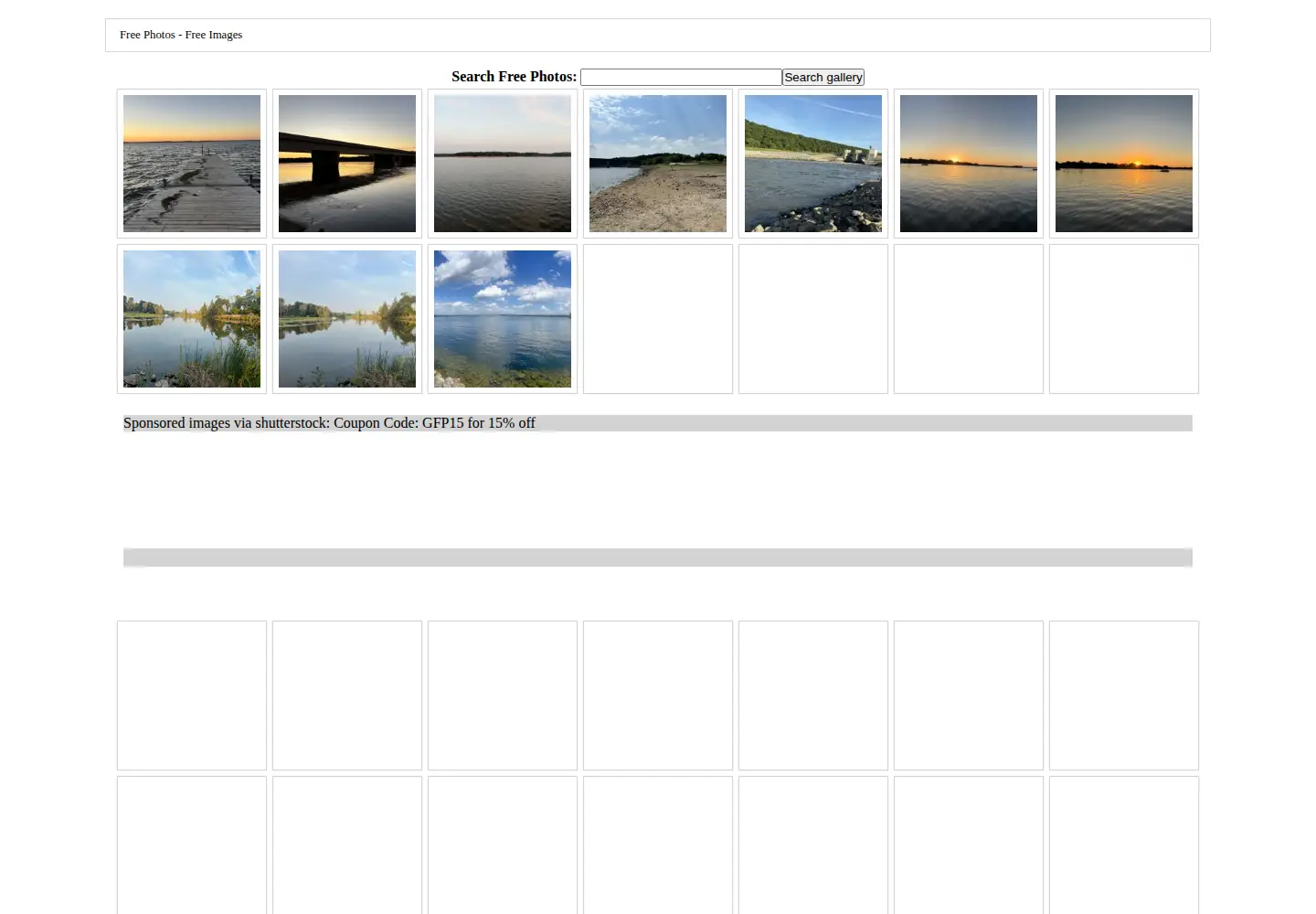 Captured homepage of goodfreephotos.com in the current scan