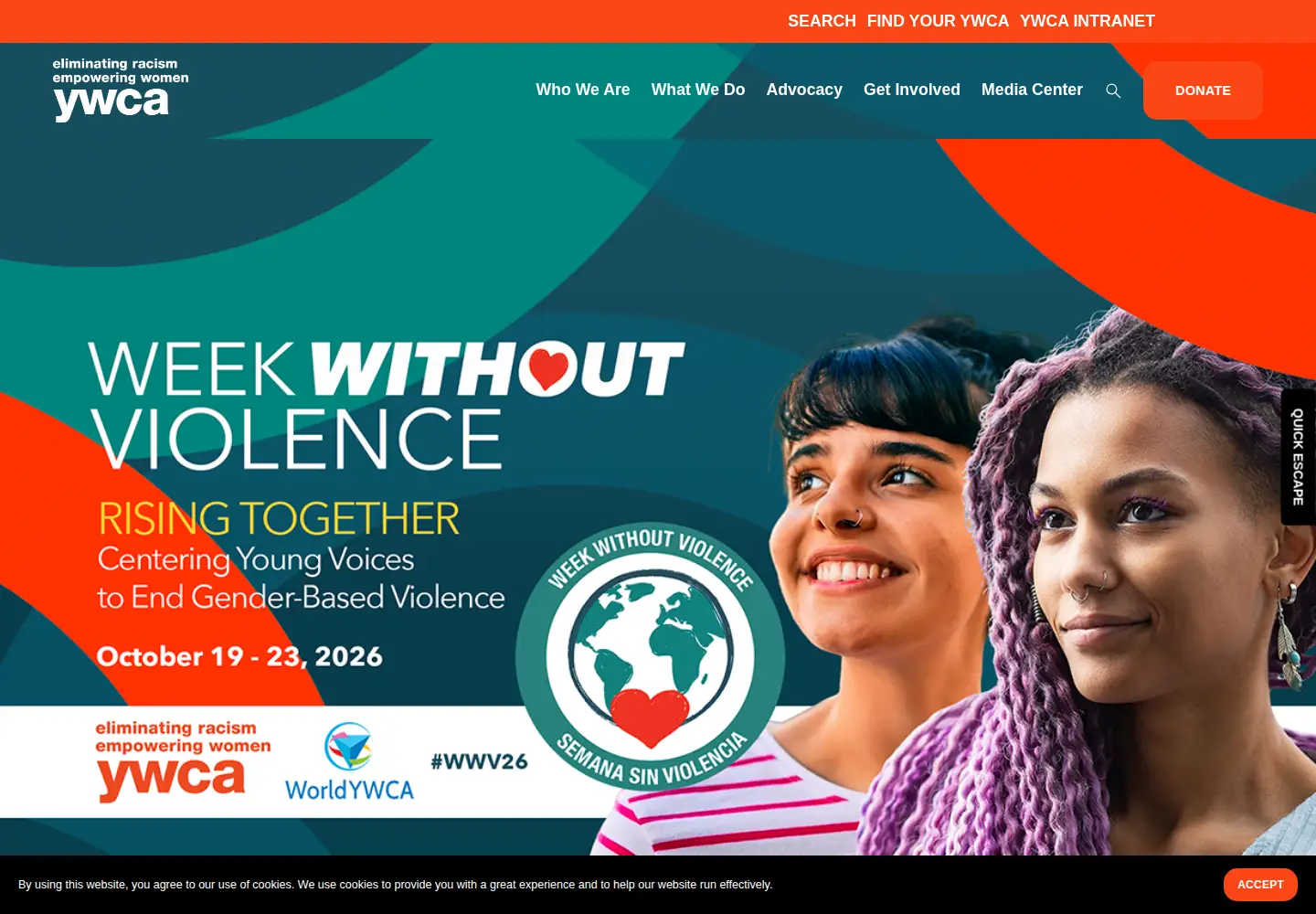 Screenshot of ywca.org