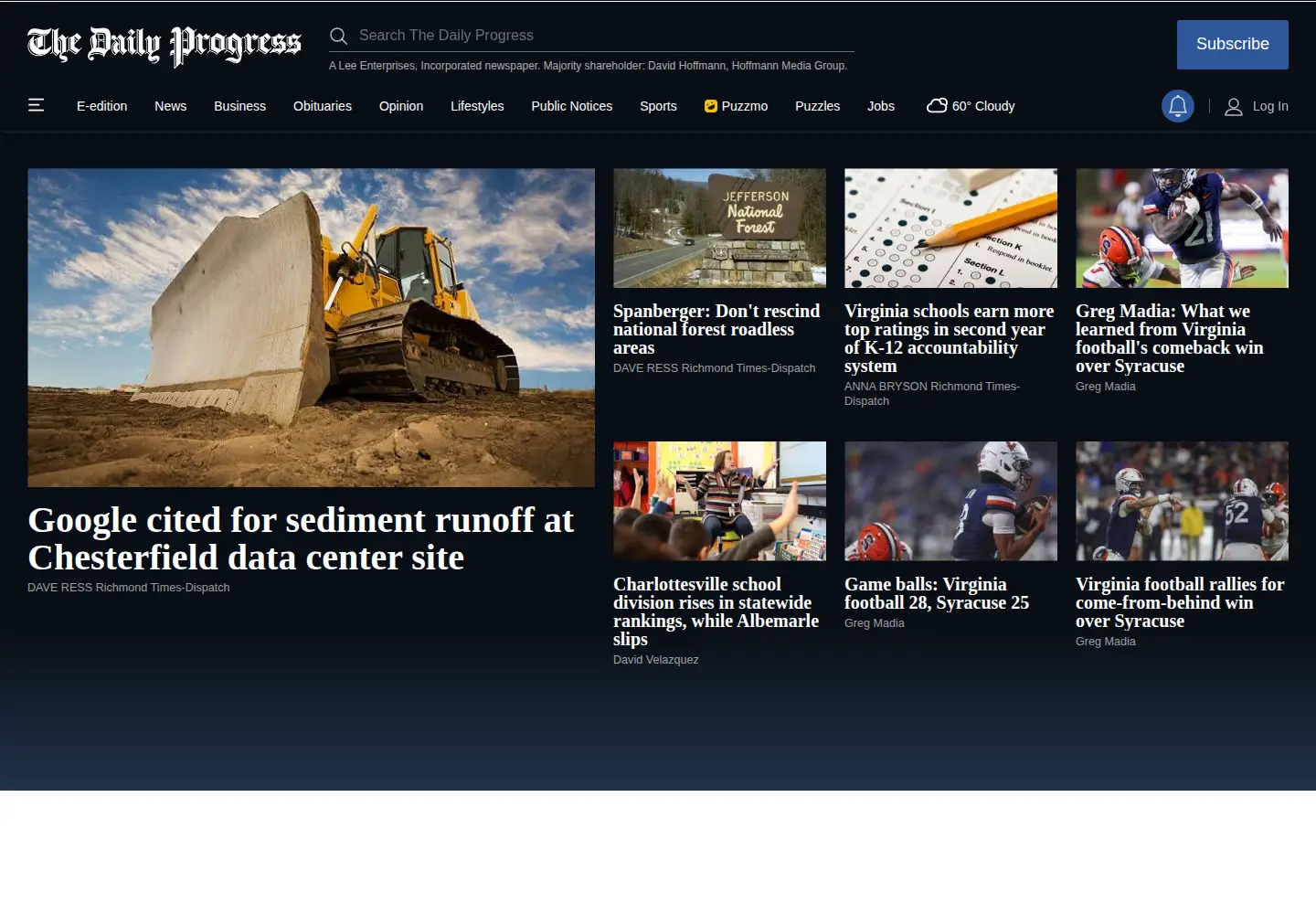 Screenshot of dailyprogress.com