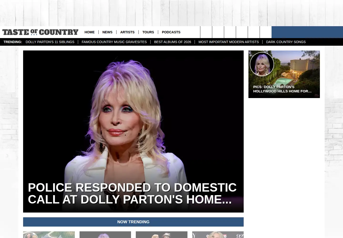 Screenshot of tasteofcountry.com