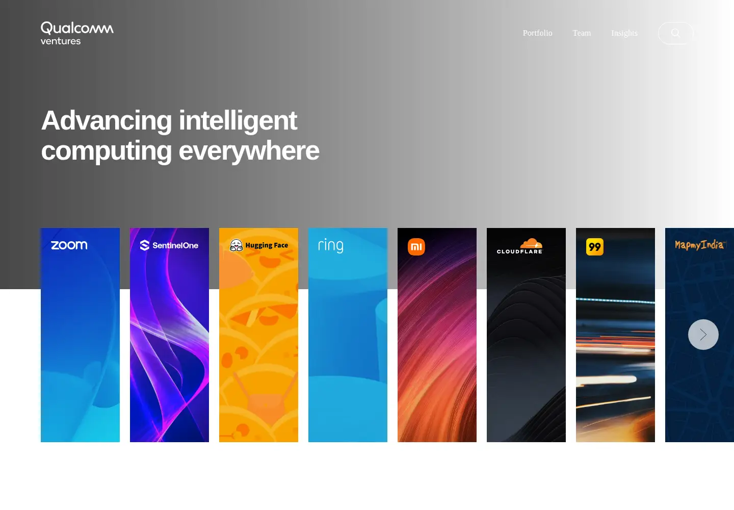 Screenshot of qualcommventures.com