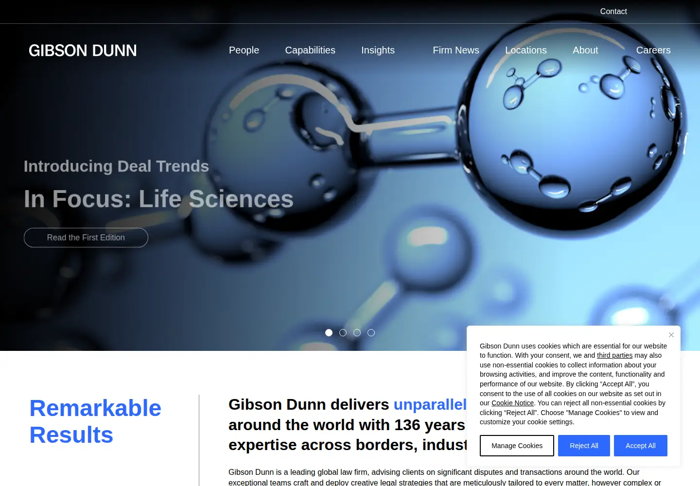Screenshot of gibsondunn.com