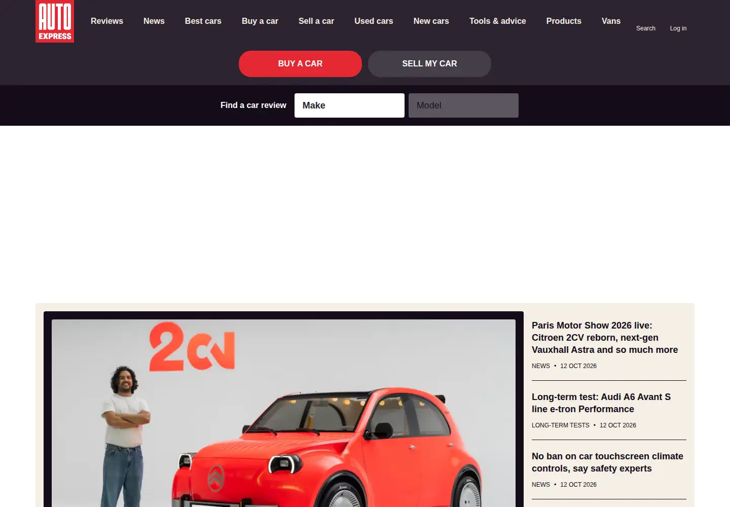 Screenshot of autoexpress.co.uk