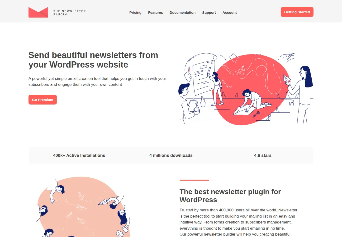Screenshot of thenewsletterplugin.com