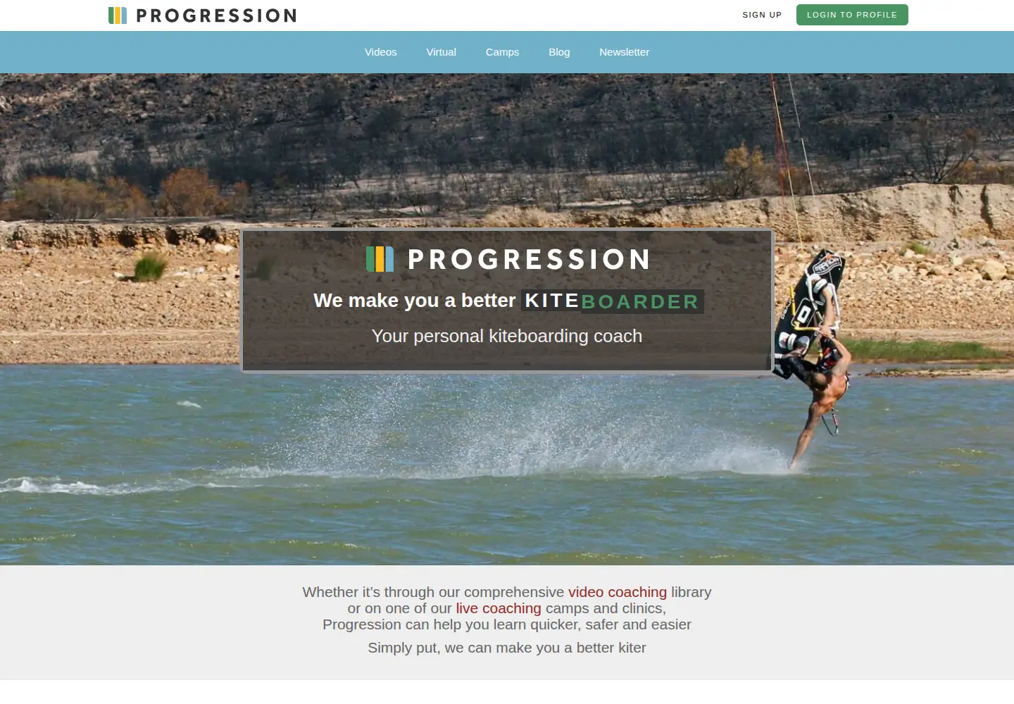 Screenshot of progression.me