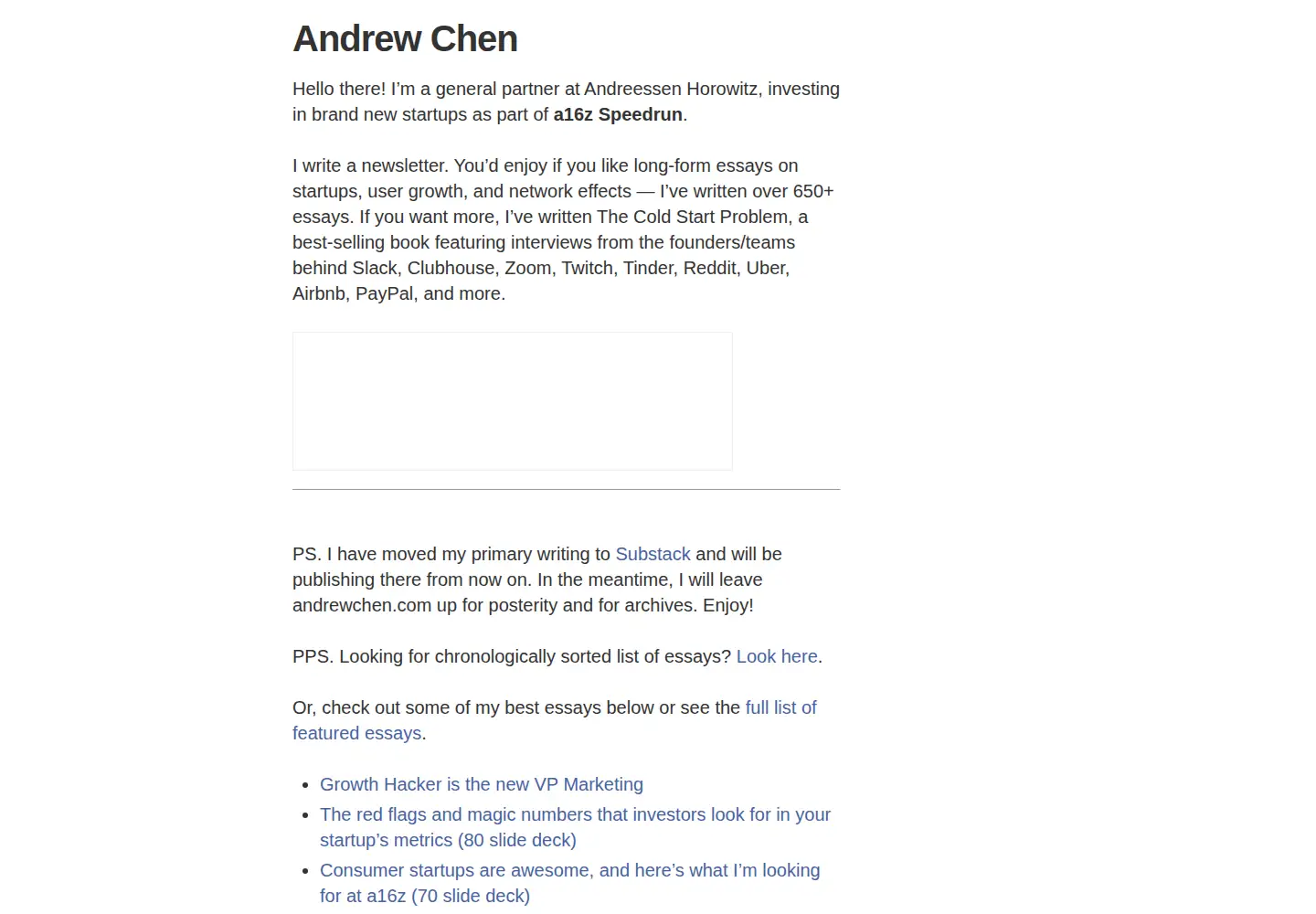 Screenshot of andrewchen.co