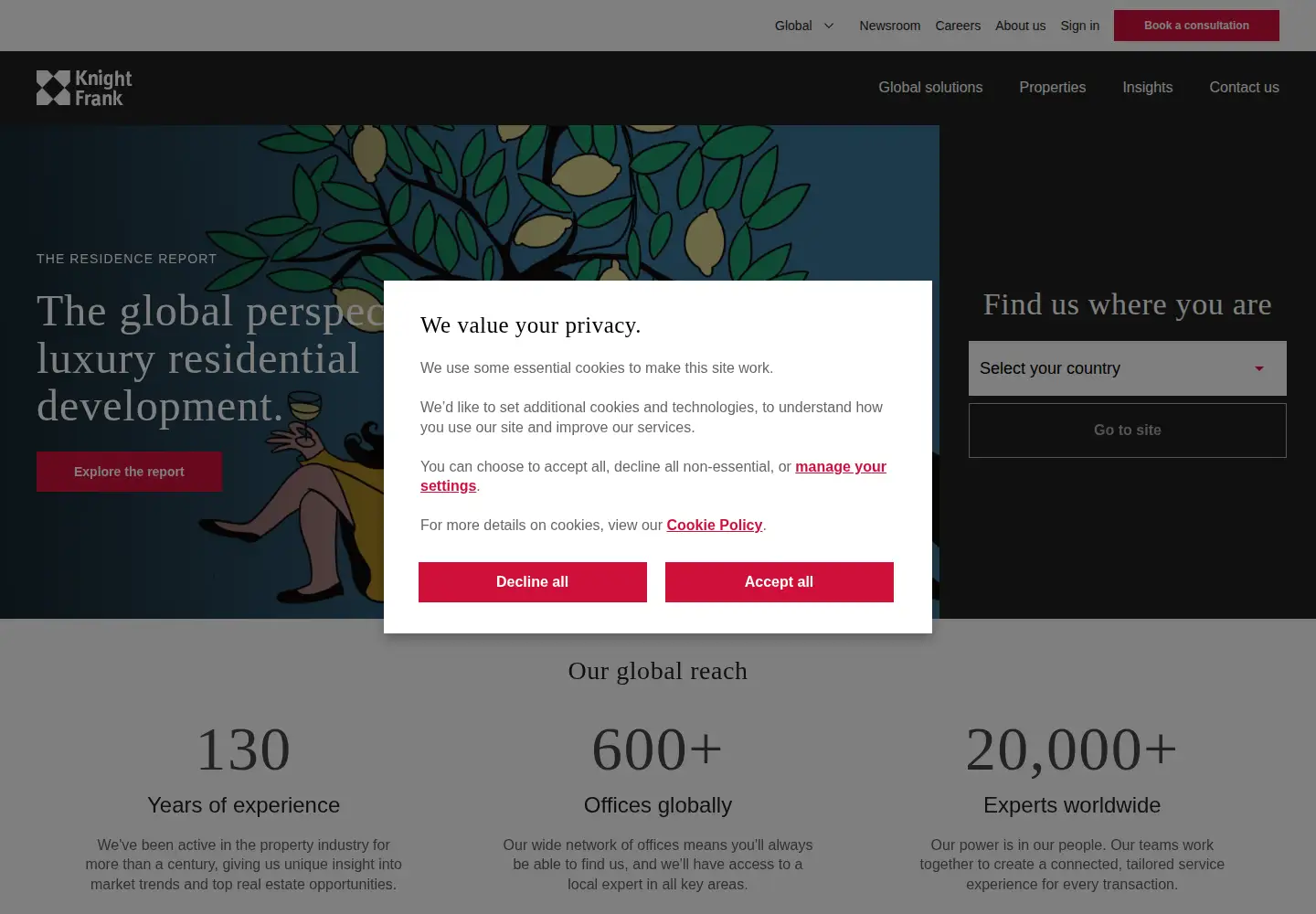 Screenshot of knightfrank.com