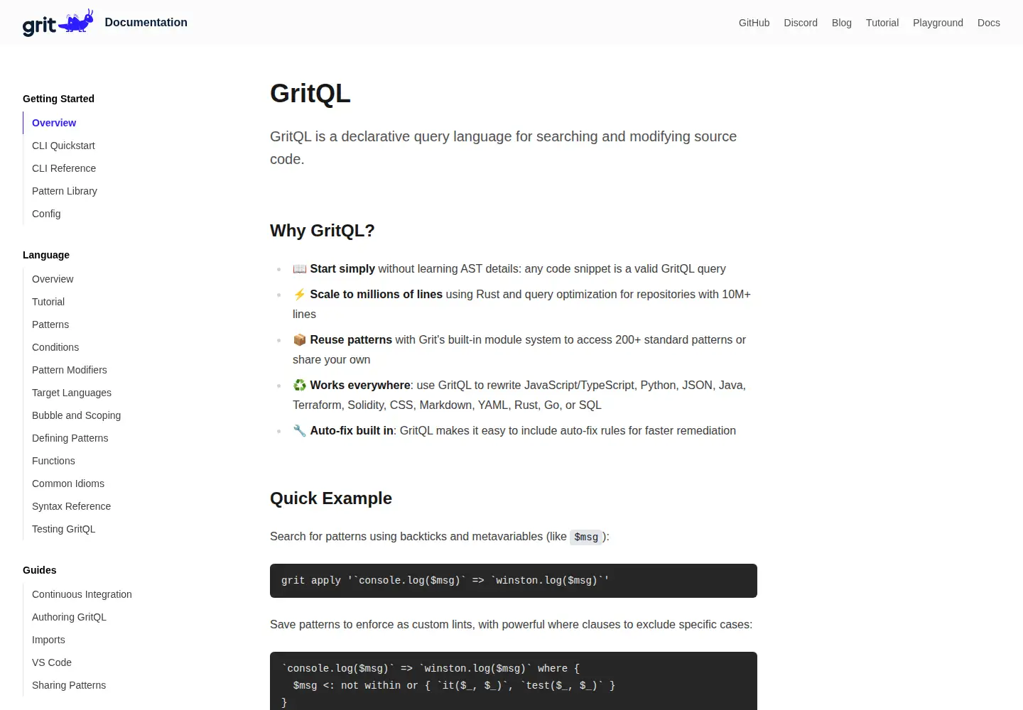 Captured homepage of grit.io in the current scan