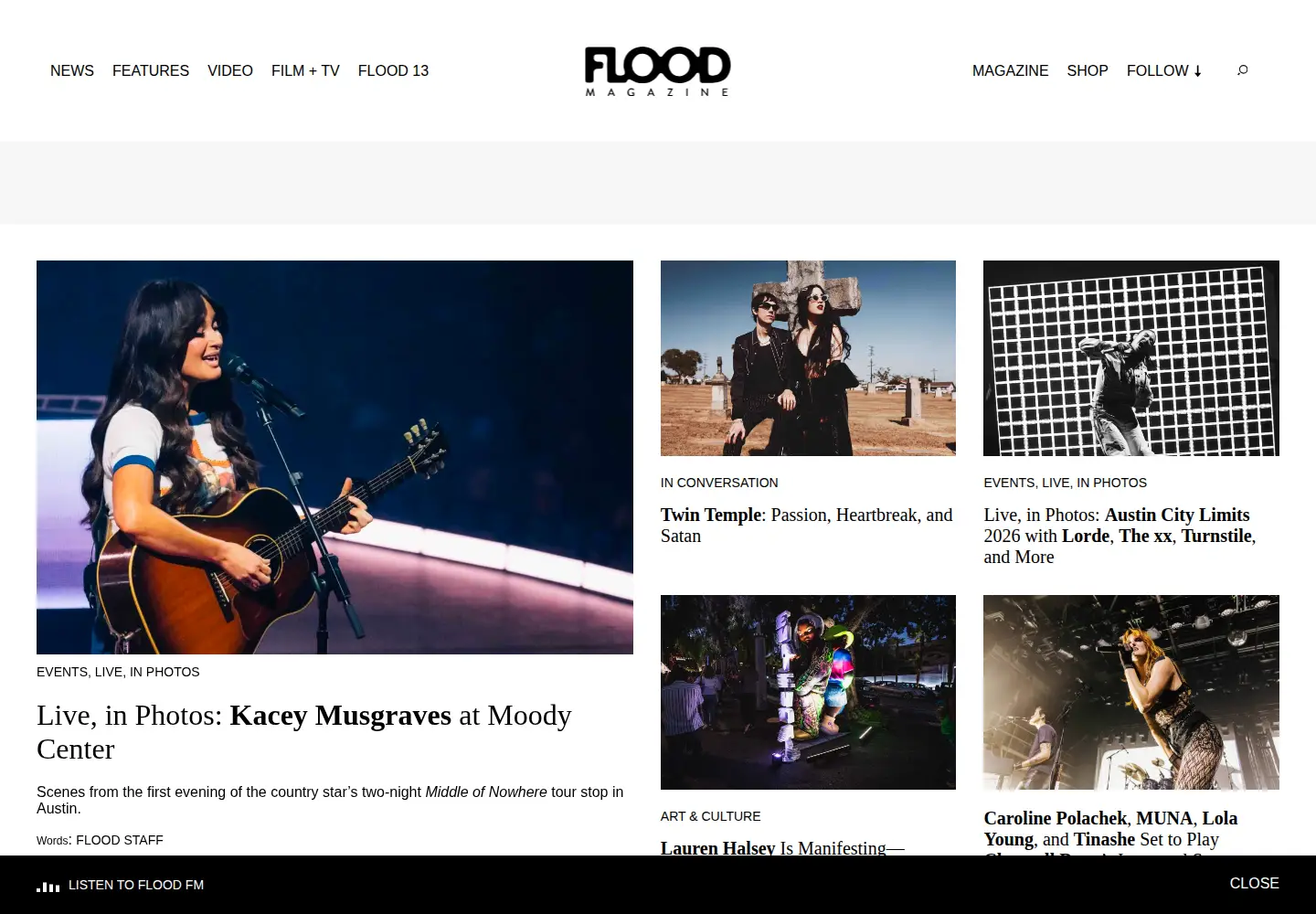 Screenshot of floodmagazine.com