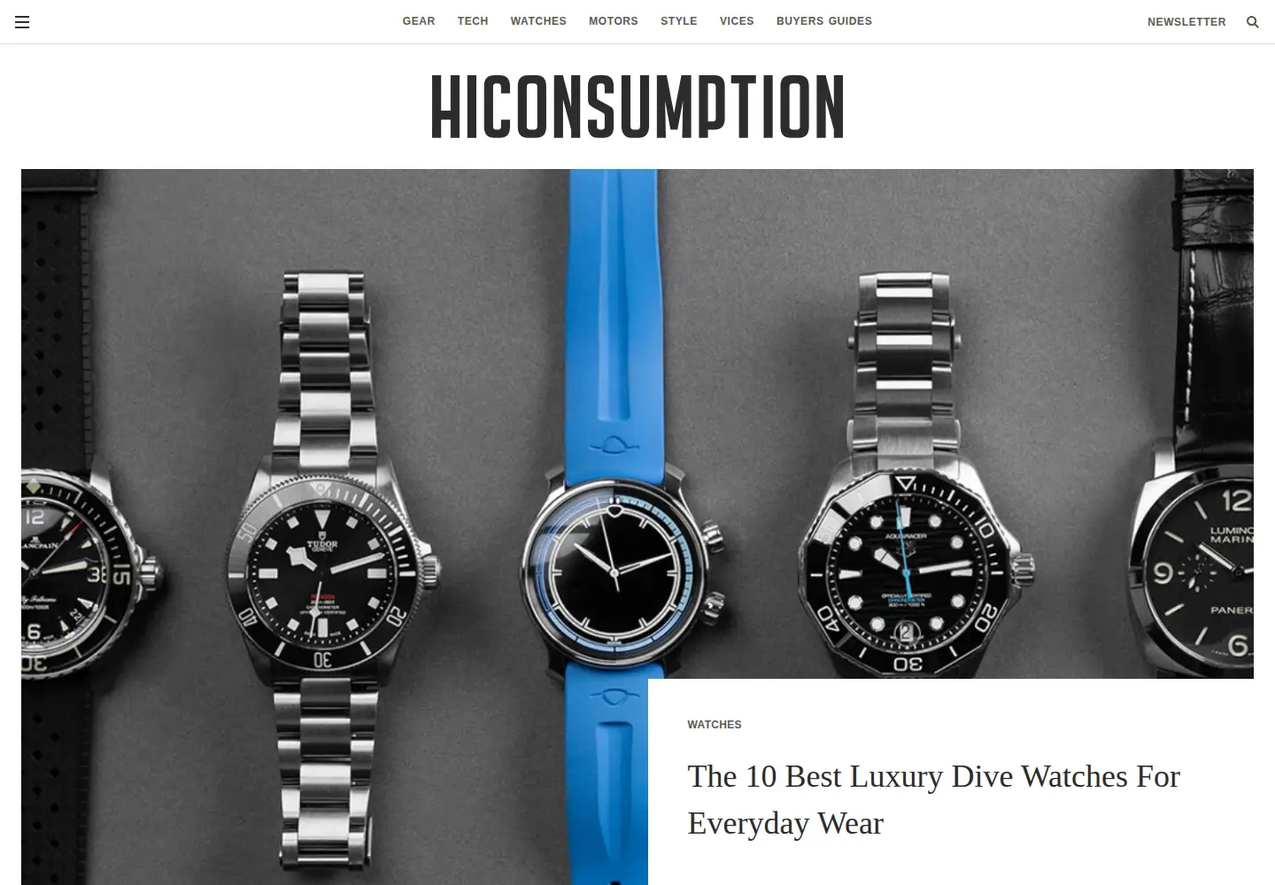Screenshot of hiconsumption.com