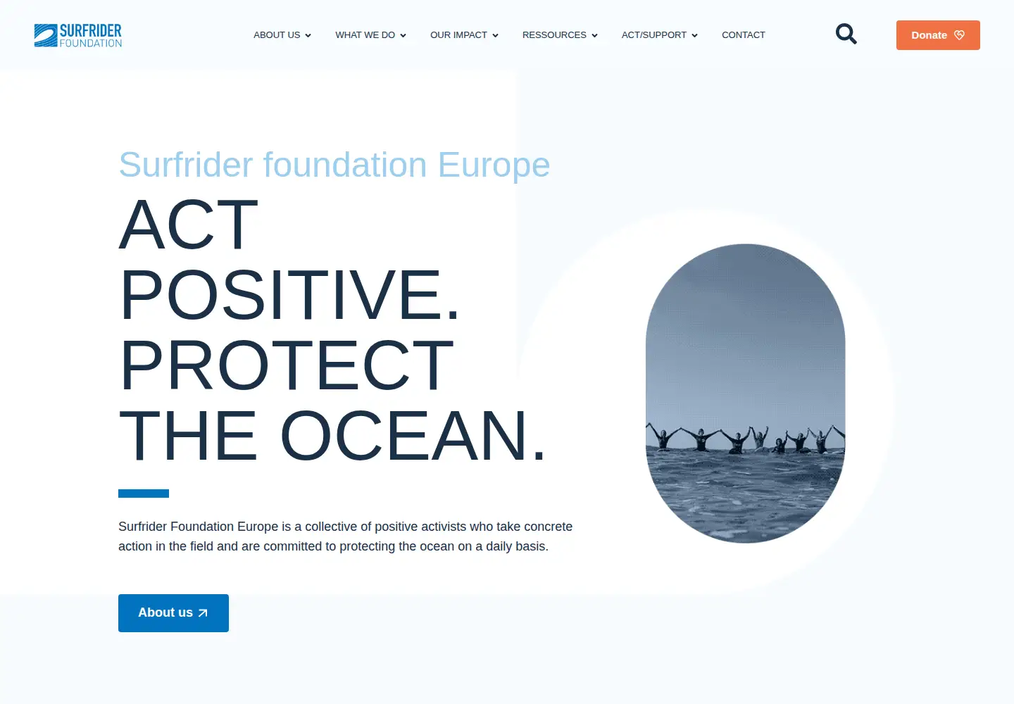 Screenshot of surfrider.eu