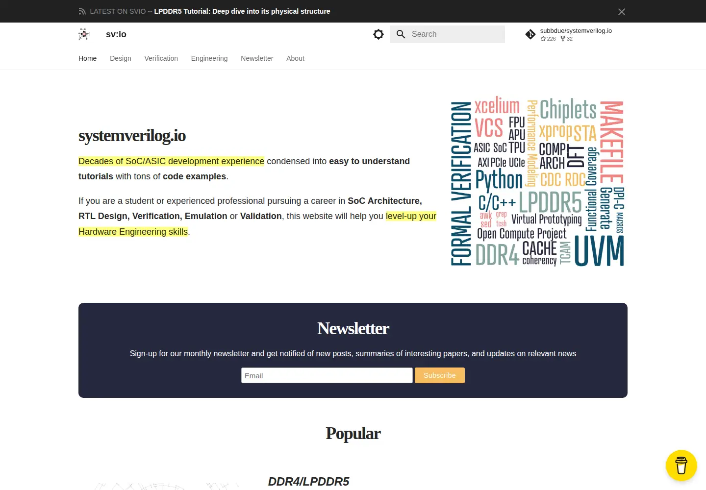 Screenshot of systemverilog.io