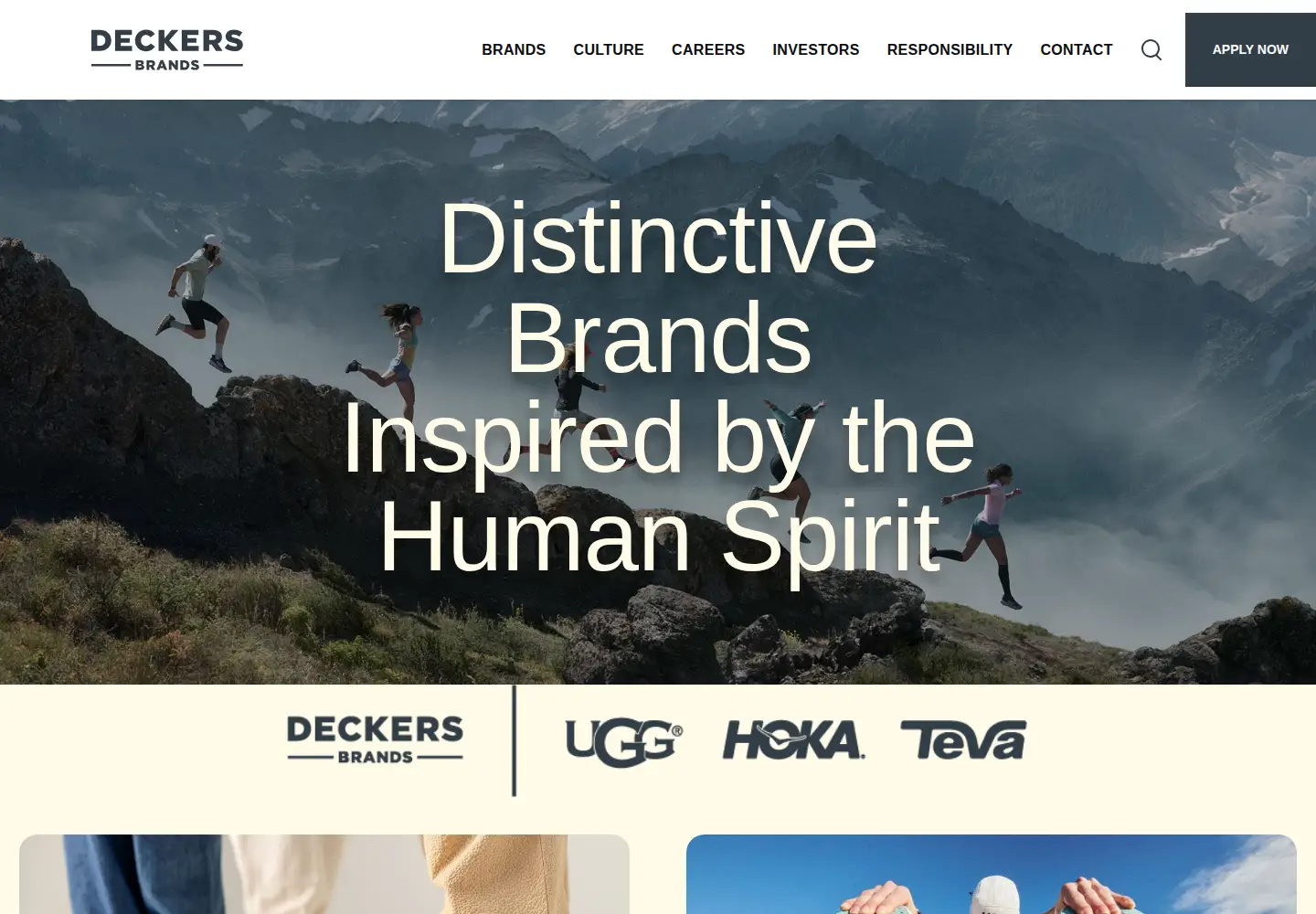 Captured homepage of deckers.com in the current scan