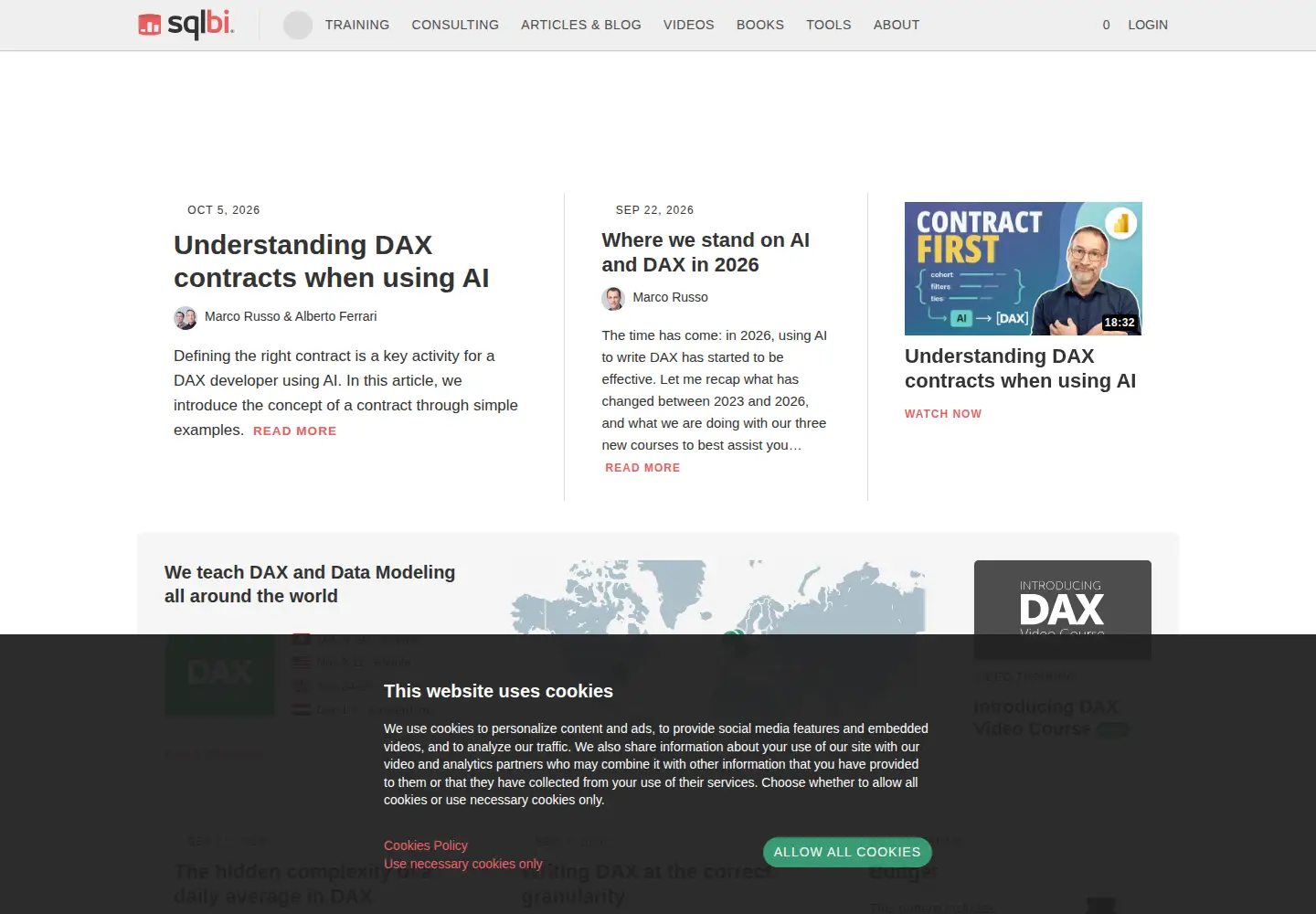 Captured homepage of sqlbi.com in the current scan