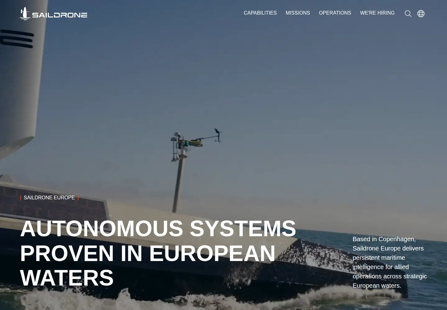 Screenshot of saildrone.com